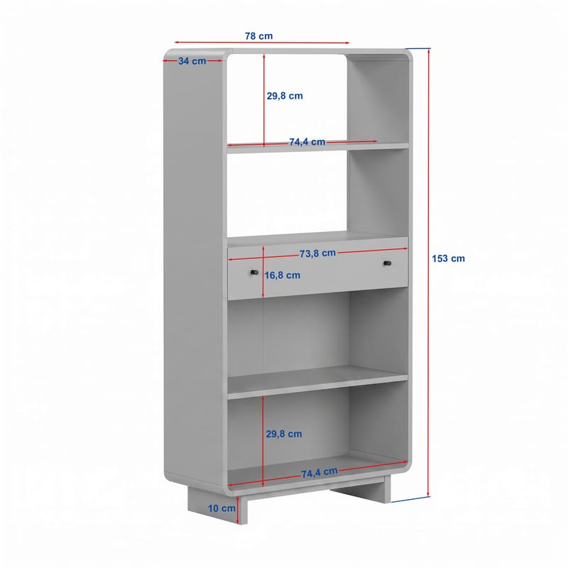 Bogreol Nordure Senza (78 x 153 x 34 cm) Eg - Eg - Opbevaring - Hylder & Reoler - Bogreol