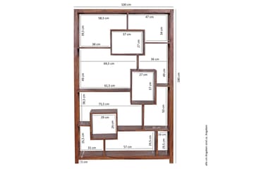 Obaloluwa Bogreol 115 cm i Valnød - Brun - Opbevaring - Hylder & Reoler - Bogreol