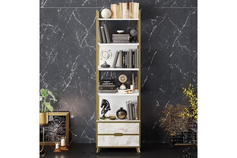 Ocotla Reol 60x35 cm 5 Hylder - Hvid - Opbevaring - Hylder & Reoler - Bogreol