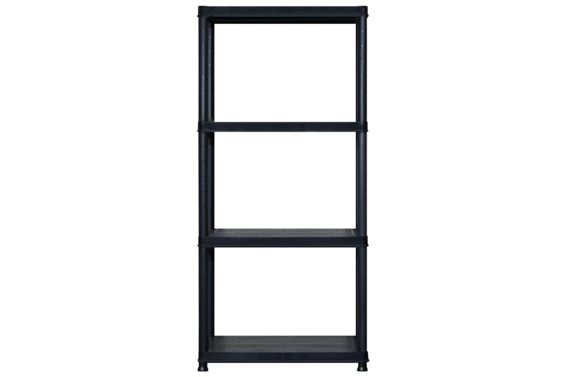 opbevaringsreol 4 hylder 183x30,5x130 cm plastik sort - Sort - Opbevaring - Hylder & Reoler - Bogreol