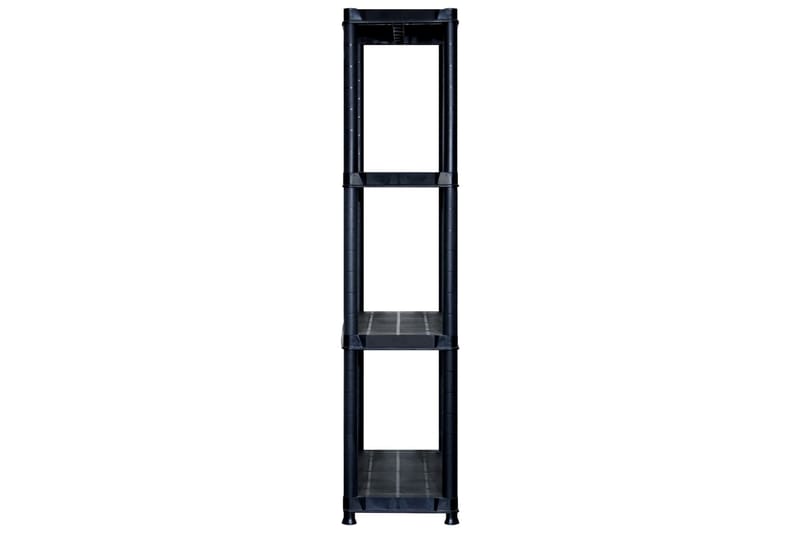 opbevaringsreol 4 hylder 183x30,5x130 cm plastik sort - Sort - Opbevaring - Hylder & Reoler - Bogreol