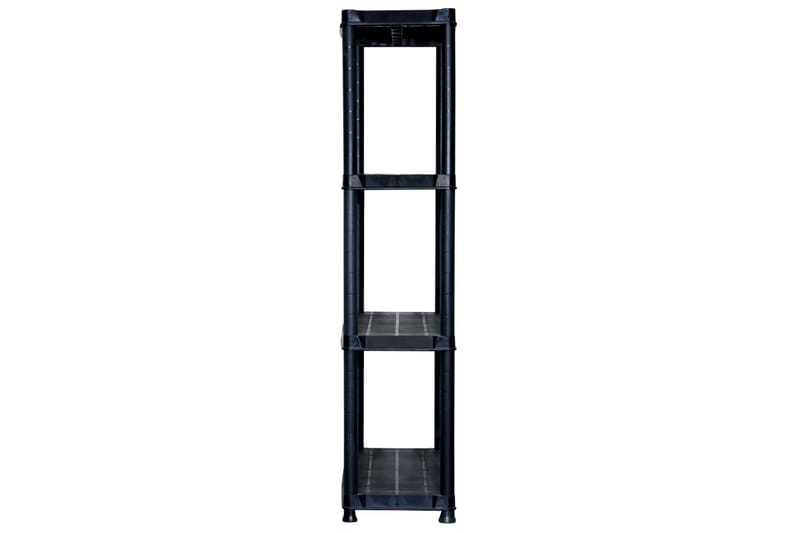 Opbevaringsreol 4 Hylder 61X30,5X130 cm Plastik Sort - Sort - Opbevaring - Hylder & Reoler - Bogreol