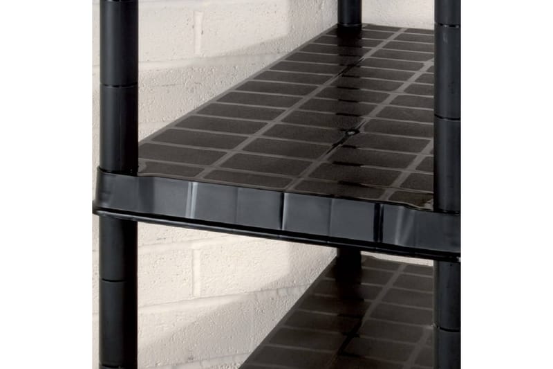 Opbevaringsreol 5 Hylder 85X40X185 cm Plastik Sort - Sort - Opbevaring - Hylder & Reoler - Bogreol