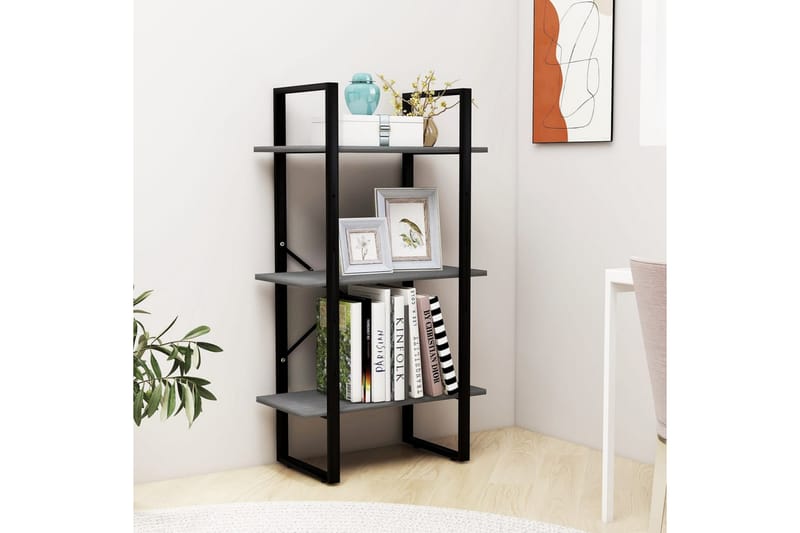 opbevaringsreol 60x30x105 cm massivt fyrretræ grå - Grå - Opbevaring - Hylder & Reoler - Bogreol