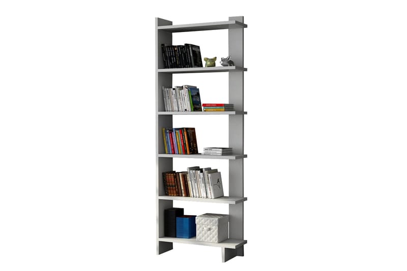 Ordelle Bogreol 47 cm i Malet Træ - Hvid - Opbevaring - Hylder & Reoler - Bogreol