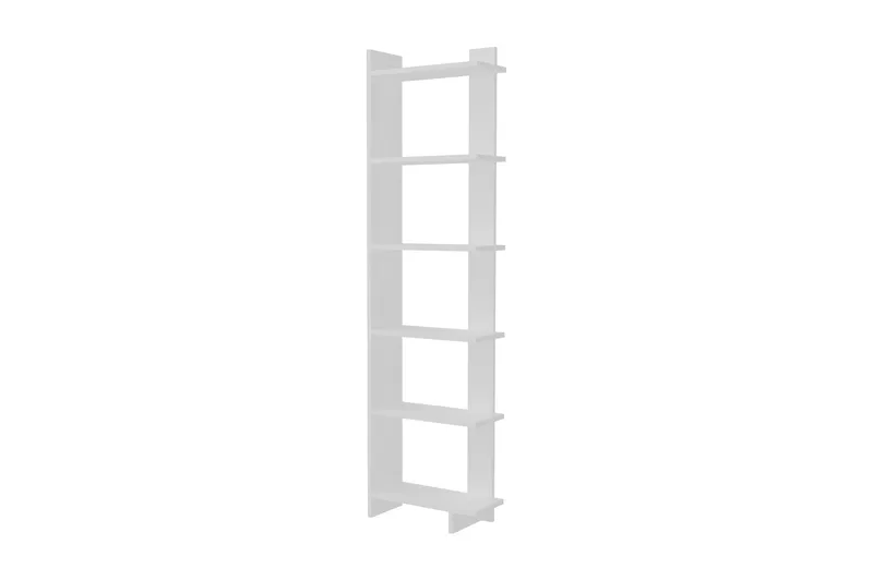 Ordelle Bogreol 47 cm i Malet Træ, Hvid
