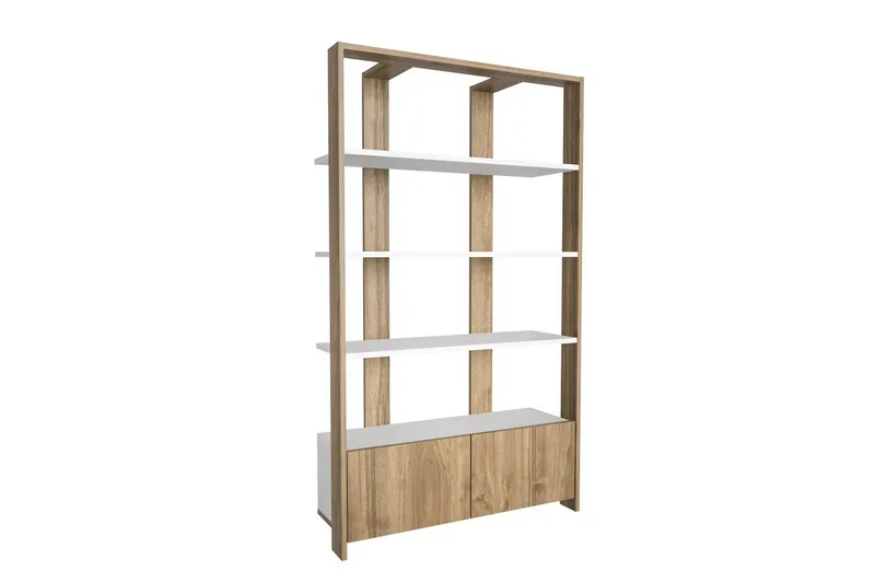 Bogreol Ossin Hvid / Valnød, Hvid / Valnød