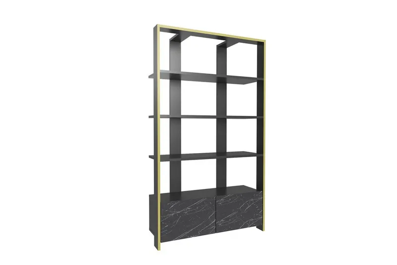 Bogreol Ossin Sort / Marmor - Sort / Marmor - Opbevaring - Hylder & Reoler - Bogreol