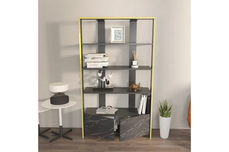 Bogreol Ossin Sort / Marmor - Sort / Marmor - Opbevaring - Hylder & Reoler - Bogreol