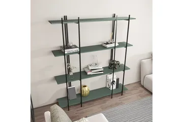 Painesville Bogreol 160 cm - Sort/Grøn - Opbevaring - Hylder & Reoler - Bogreol