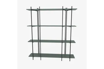 Painesville Bogreol 160 cm - Sort/Grøn - Opbevaring - Hylder & Reoler - Bogreol
