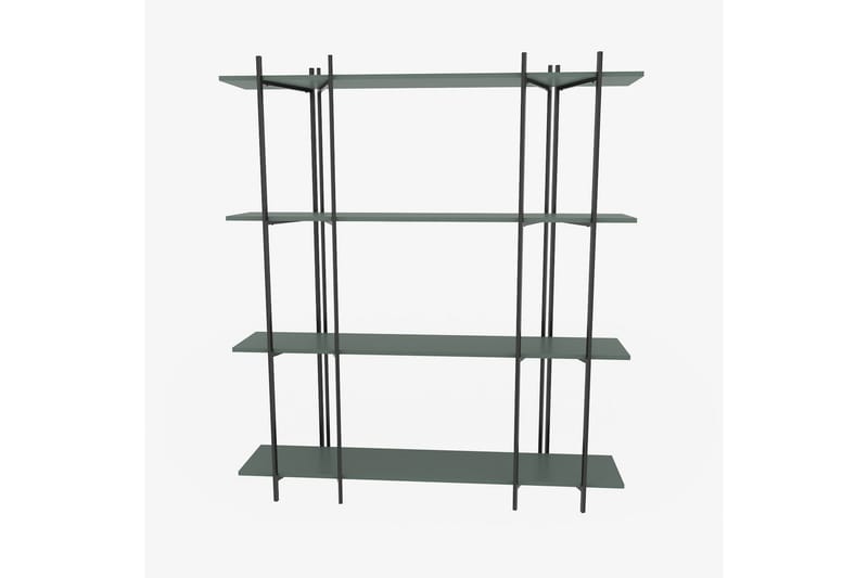 Painesville Bogreol 160 cm - Sort/Grøn - Opbevaring - Hylder & Reoler - Bogreol