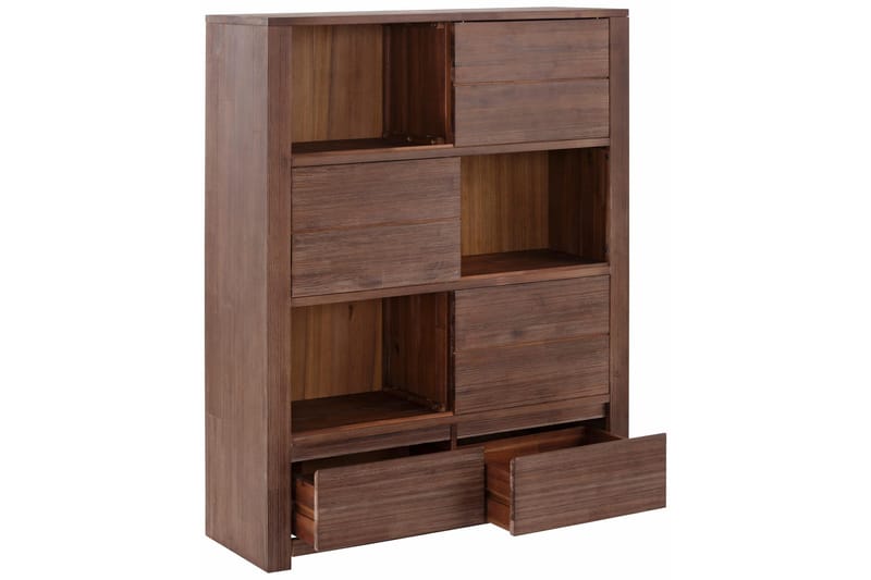 Paulina Bogreol 100 cm - Akacie/Brun - Opbevaring - Hylder & Reoler - Bogreol