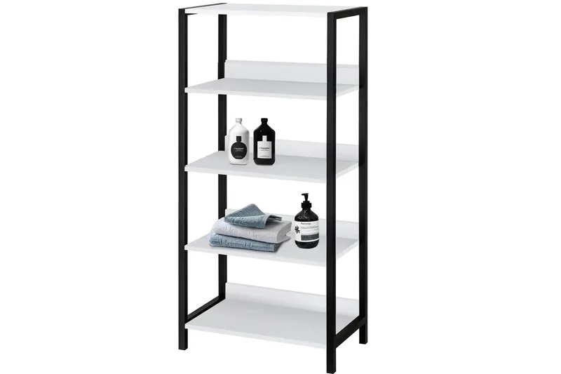 Plattpark Bogreol 35x60 cm - Hvid/Sort - Opbevaring - Hylder & Reoler - Bogreol