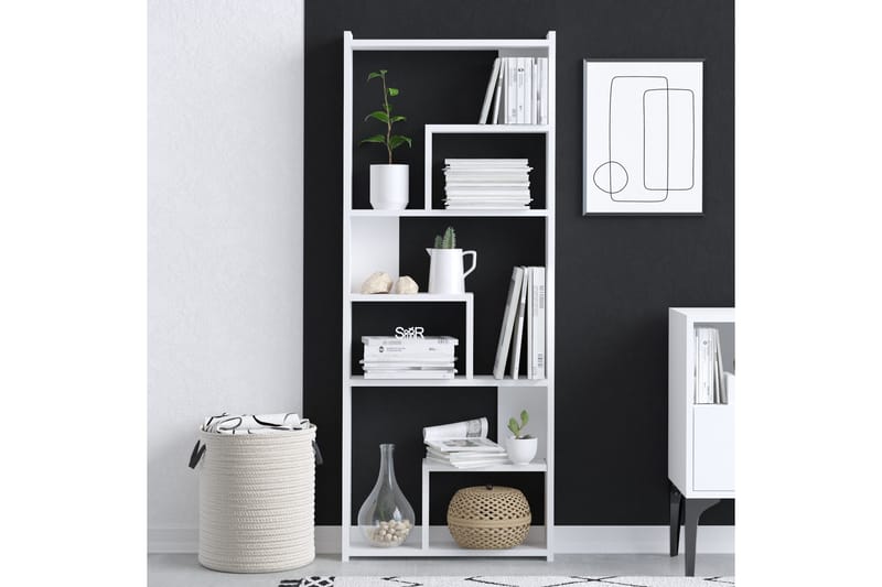 Prins Bogreol 60x15 cm Hvid - Hanah Home - Opbevaring - Hylder & Reoler - Bogreol