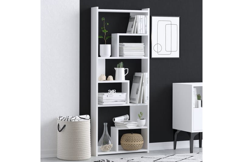 Prins Bogreol 60x15 cm Hvid - Hanah Home - Opbevaring - Hylder & Reoler - Bogreol