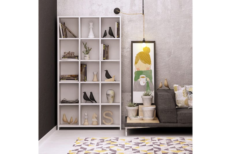 Puntoz bogreol høj - Hvid - Opbevaring - Hylder & Reoler - Bogreol