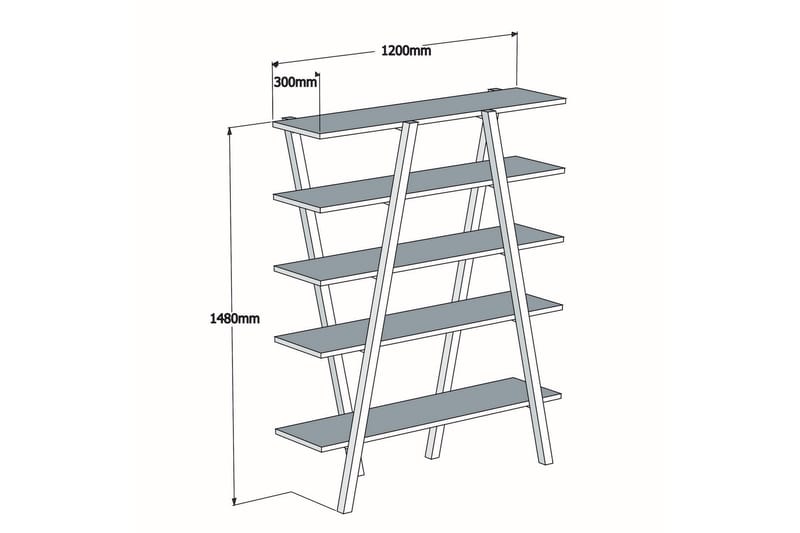 Puqa Design bogreol - Lys træ - Opbevaring - Hylder & Reoler - Bogreol