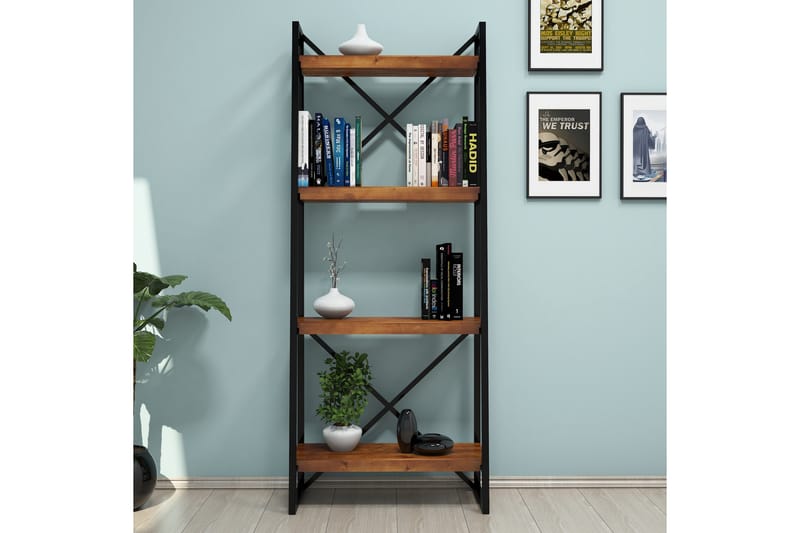 Puqa Design bogreol - Valnød - Opbevaring - Hylder & Reoler - Bogreol