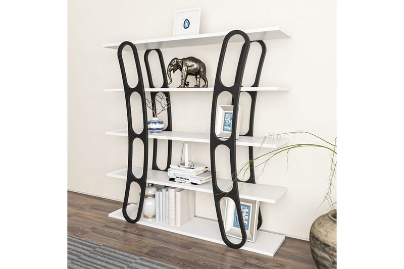 Bogreol Quenla Hvid / Sort - Hvid / Sort - Opbevaring - Hylder & Reoler - Bogreol