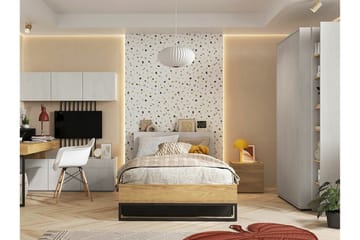Rathmore Bogreol 27 cm i Lyst Træ - Betongrå - Opbevaring - Hylder & Reoler - Bogreol