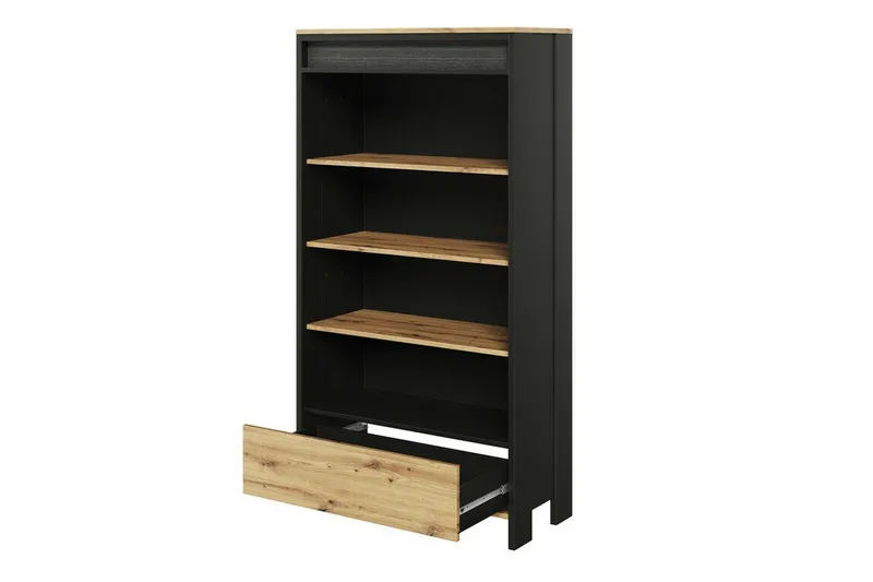 Rathmore Bogreol 72 cm i Eg - Sort - Opbevaring - Hylder & Reoler - Bogreol