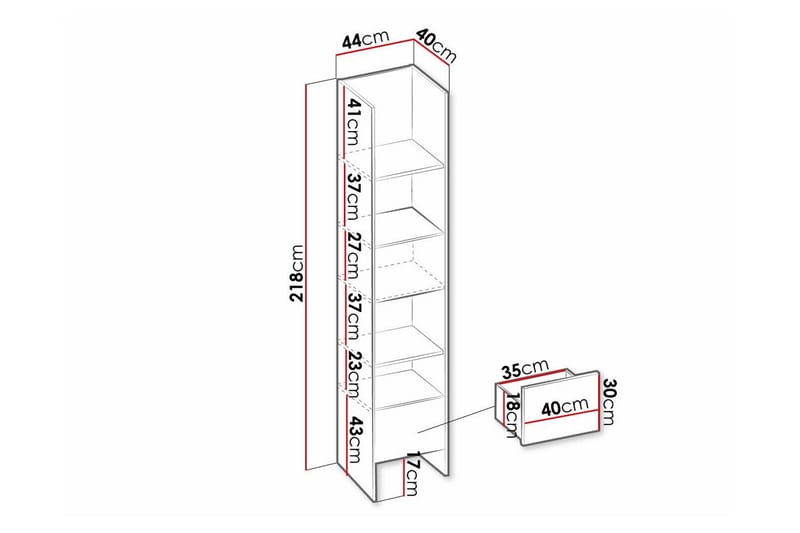 Rathmore Bokhylla 44x40 cm NO_BRAND Light wood - Opbevaring - Hylder & Reoler - Bogreol