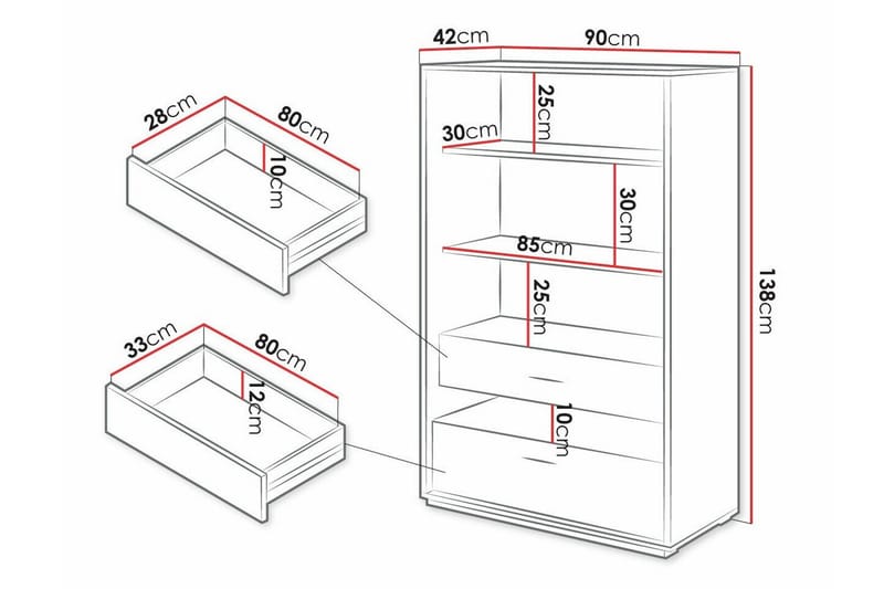 Rathmore Bokhylla 90x42 cm Black - Opbevaring - Hylder & Reoler - Bogreol