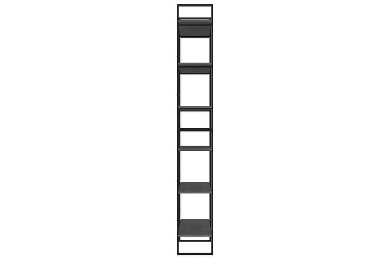reol 100x30x210 cm massivt fyrretræ grå - Grå - Opbevaring - Hylder & Reoler - Bogreol