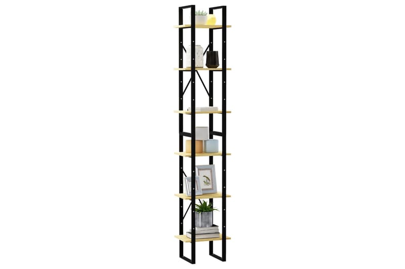 reol 40x30x210 cm massivt fyrretræ - Brun - Opbevaring - Hylder & Reoler - Bogreol