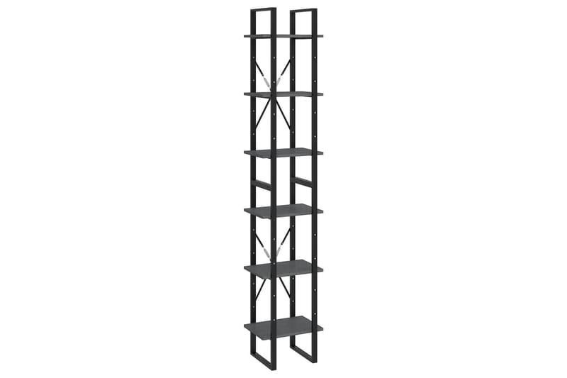 reol 40x30x210 cm massivt fyrretræ grå - Grå - Opbevaring - Hylder & Reoler - Bogreol