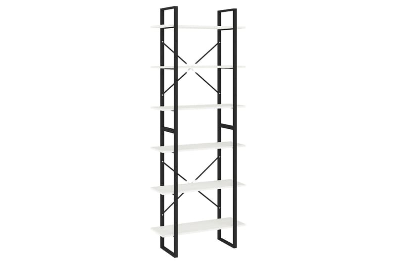 reol 80x30x210 cm massivt fyrretræ hvid - Hvid - Opbevaring - Hylder & Reoler - Bogreol
