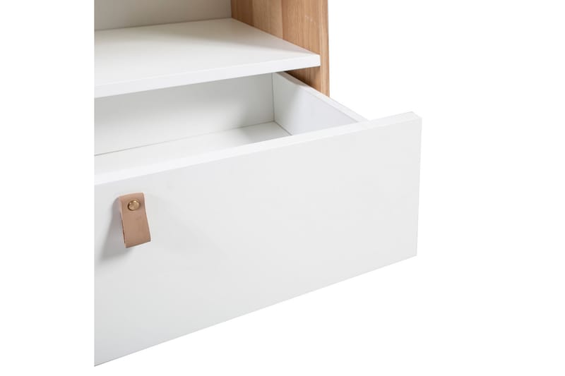 Reol HELENA Hvid 80x40xH140cm MDF naturlig / hvid - Opbevaring - Hylder & Reoler - Bogreol