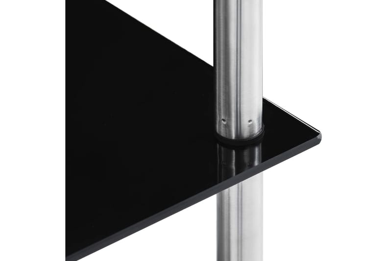 Reol Med 6 Hylder 40x40x160 cm Hærdet Glas Sort - Opbevaring - Hylder & Reoler - Bogreol