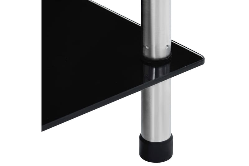 Reol Med 6 Hylder 40x40x160 cm Hærdet Glas Sort - Opbevaring - Hylder & Reoler - Bogreol