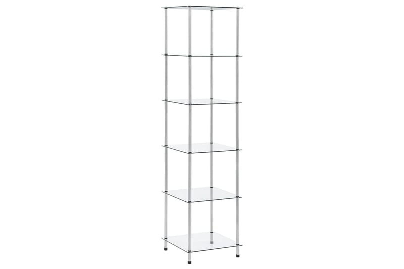 Reol Med 6 Hylder 40x40x160 cm Hærdet Glas Transparent - Opbevaring - Hylder & Reoler - Bogreol