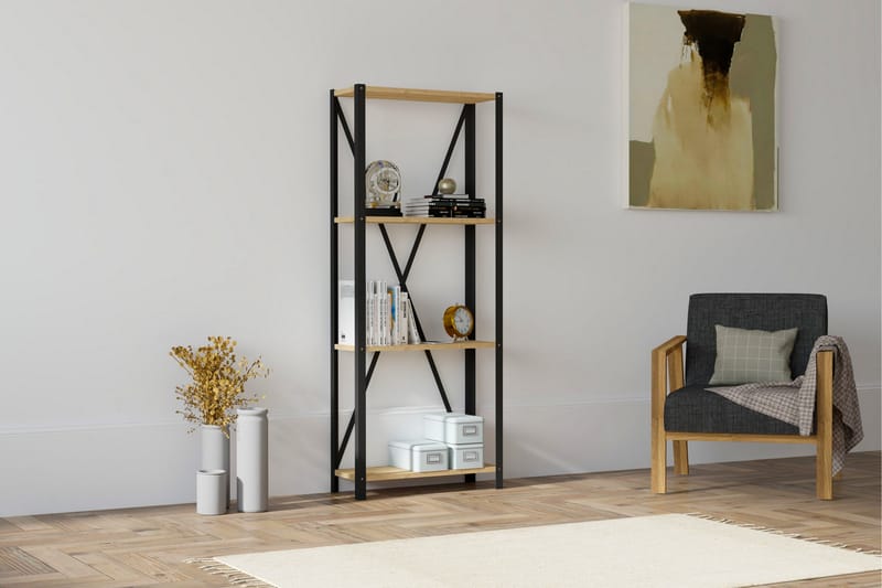 Rinorea Bogreol 60x149,5 cm - Blå - Opbevaring - Hylder & Reoler - Bogreol