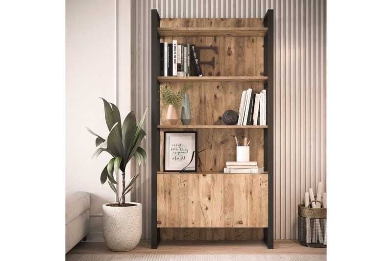 Rinorea Bogreol 90 cm i Eg - Lysebrun - Opbevaring - Hylder & Reoler - Bogreol