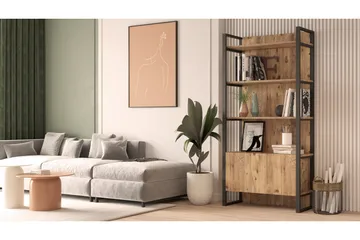 Rinorea Bogreol 90 cm i Eg - Lysebrun - Opbevaring - Hylder & Reoler - Bogreol
