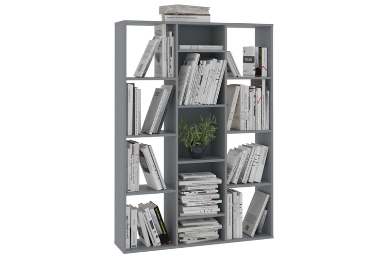 Rumdeler/bogskab 100 x 24 x 140 cm spånplade grå - Grå - Opbevaring - Hylder & Reoler - Bogreol