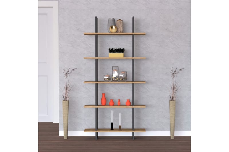 Sagallos Reol 80x20 cm 5 Hylder - Blå / antracit - Opbevaring - Hylder & Reoler - Bogreol