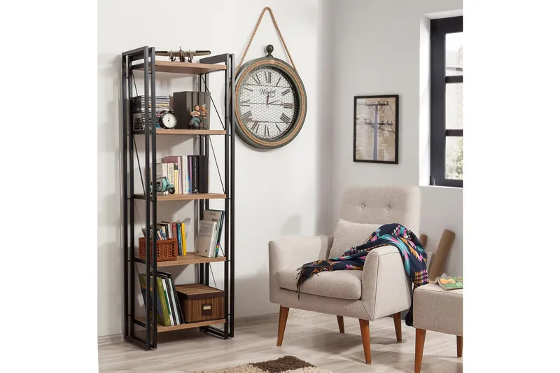 Sapphira bogreol - Træ / sort - Opbevaring - Hylder & Reoler - Bogreol