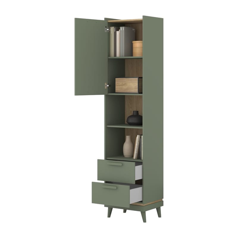 Bogreol Scandi 1 Dør 2 Skuffer - Opbevaring - Hylder & Reoler - Bogreol