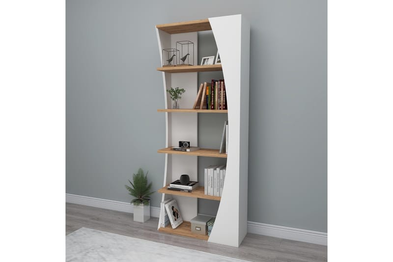 Selge Bogreol 63,6 cm - Brun/Hvid - Opbevaring - Hylder & Reoler - Bogreol