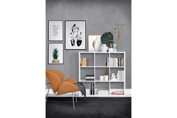 Singleton Bogreol 107 cm i Malet Træ - Hvid - Opbevaring - Hylder & Reoler - Bogreol