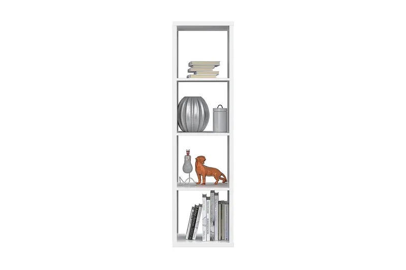 Singleton Bogreol 38 cm i Malet Træ, Hvid
