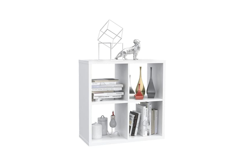 Singleton Bogreol 73 cm i Malet Træ - Hvid - Opbevaring - Hylder & Reoler - Bogreol