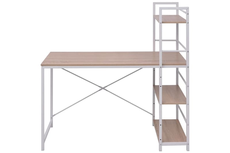 Skrivebord Med Boghylder I 4 Niveauer Eg - Brun - Opbevaring - Hylder & Reoler - Bogreol