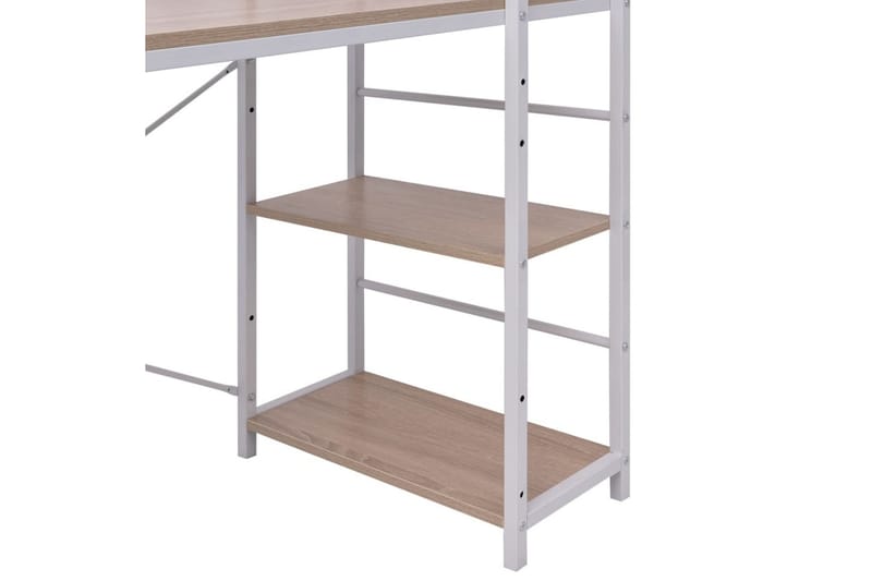 Skrivebord Med Boghylder I 4 Niveauer Eg - Brun - Opbevaring - Hylder & Reoler - Bogreol