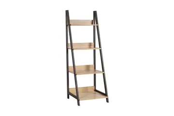 Step Bogreol 48 cm i Træ med Metalstel - Lysebrun - Opbevaring - Hylder & Reoler - Bogreol